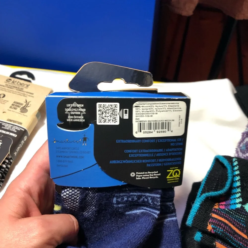 Smartwool & Le’ bent socks, size medium, NWT